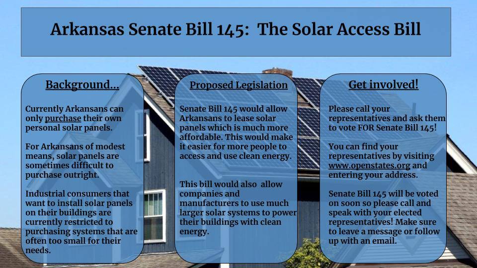 #SB145, filed by Sen. David Wallace, R-Leachville, to expand renewable energy in Arkansas, passed the House Insurance and Commerce Committee today! 🥳 #arpx #arleg #solarenergy