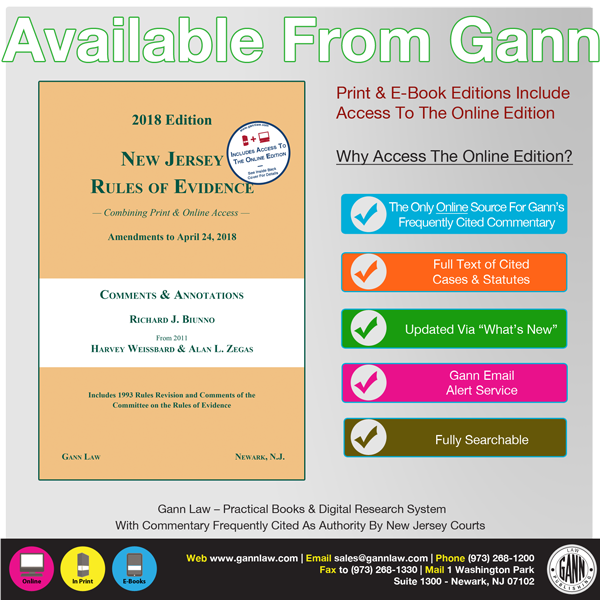 GannLawBooks's tweet photo. Gann Alert - NJ Evidence - Expert testimony not required in wrongful death action to establish monetary value of loss of advice, guidance, and companionship. 
https://t.co/GIpqZalurh #Gann #GannAlert #NJEvidence Book by Harvey Weissbard (@GenovaBurns) &amp; Alan L. Zegas https://t.co/O8B1VP2pqB