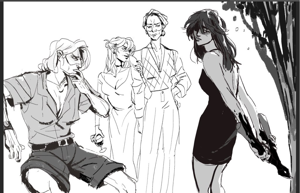 bored at work... here are some edgy &amp; mindless oc doodles 
