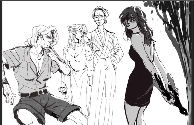 bored at work... here are some edgy &amp; mindless oc doodles 