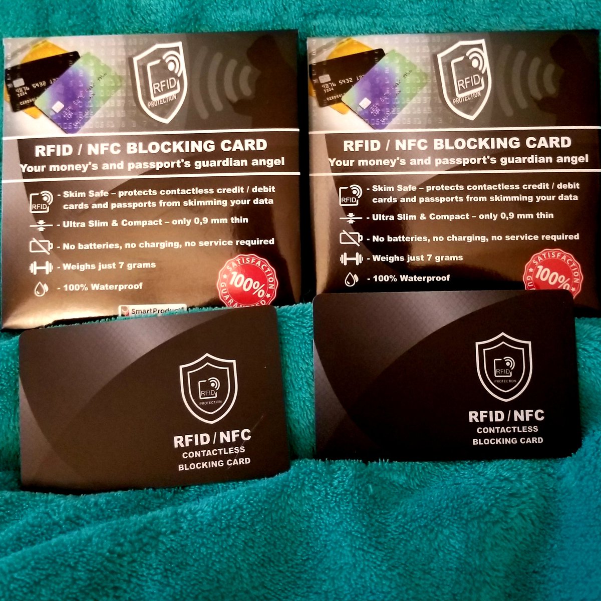 Deedles070970's tweet image. SmartProduct RFID Blocking Card
Protect your credit cards and ID's.  Comes w/ 2 packs of 2 ea. Easy to use, add 1 card to wallet to protect everything in it.  Great way to protect your family's identities.  #Discountedforreview #SmartProduct #RFIDBlocker 
amazon.com/gp/product/B07…