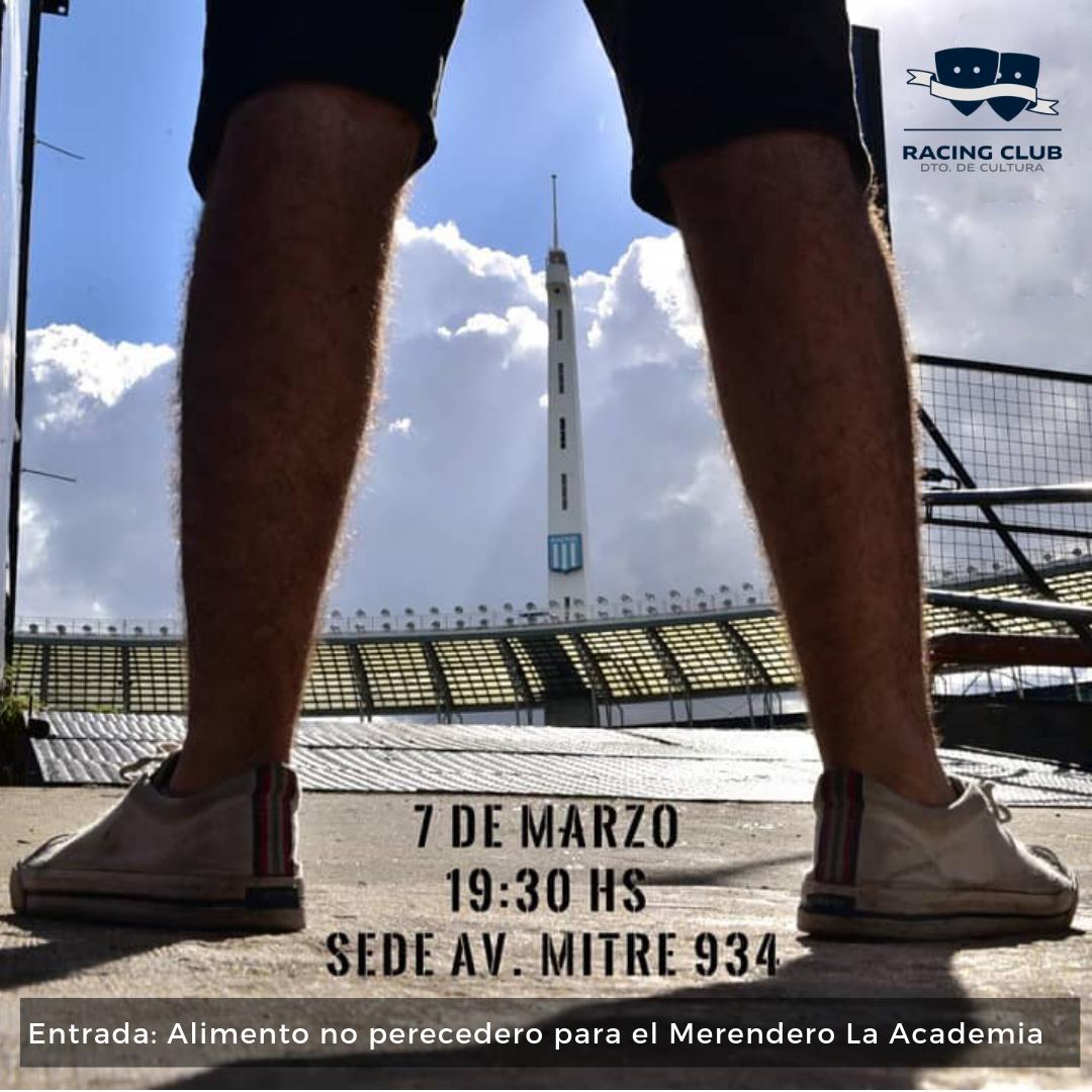 Ha dejado de existir Racing Club A. C. 
Te acordas de ese momento ? 
Vení a revivir lo que pasaba hace 20 años de la mano de sus protagonistas
"No me olvido ese día" el documental 
Jueves 07 de Marzo 19:30hs
Sede Avellaneda, Av.Mitre 934 3er Piso  
#nomeolvidoesedia #dptocultura
