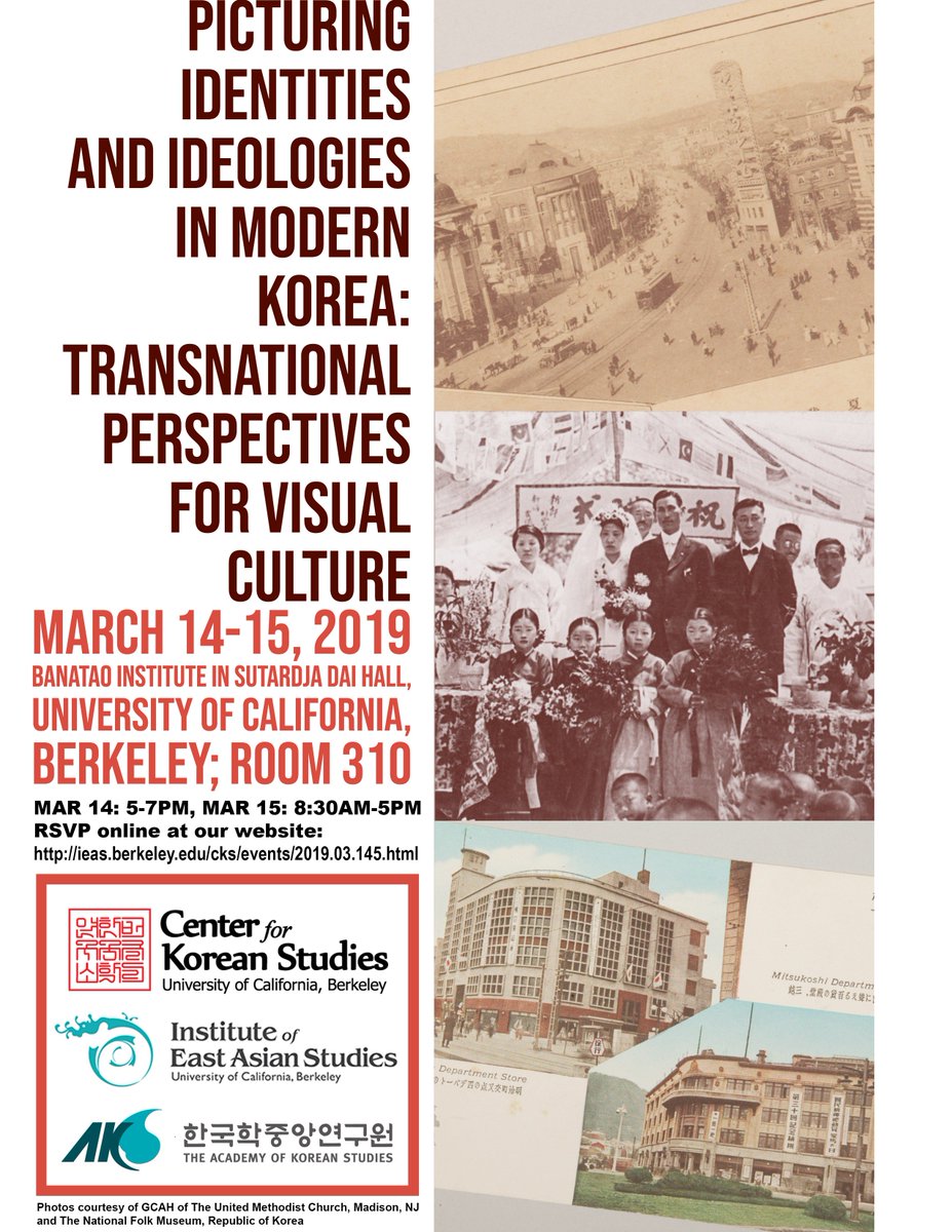UCBerkeleyCKS's tweet photo. Join us for a conference on Korea's Visual Culture! Featured speakers include Youngna Kim and Julia Andrews. March 14 (5-7pm) and March 15 (8:30am-5pm) in the Banatao Auditorium (Rm 310) at Sutardja Dai Hall, UC Berkeley. https://t.co/8KM01yxE7X https://t.co/uBUbG6MBf3