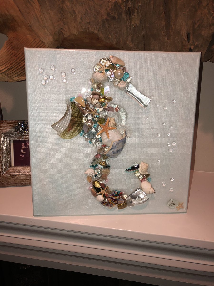Kathy and I had a fun date. At the Shard Shop they set you down with a blank canvas and buckets of broken glass of every color. We chose an ocean theme. She did a seahorse, and I,  an octopus. Remember this- He makes beauty of our brokenness.