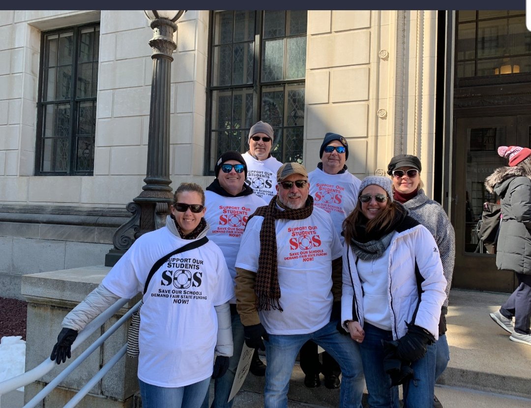 Stronger Together, the Lenape Regional School Superintendents at Rally in Trenton today to ask for fair funding for all students. #StopStateAidCuts <a href="/NelVTech/">Nelson Vasquez</a> <a href="/shamongsun/">Shamong Sun</a>