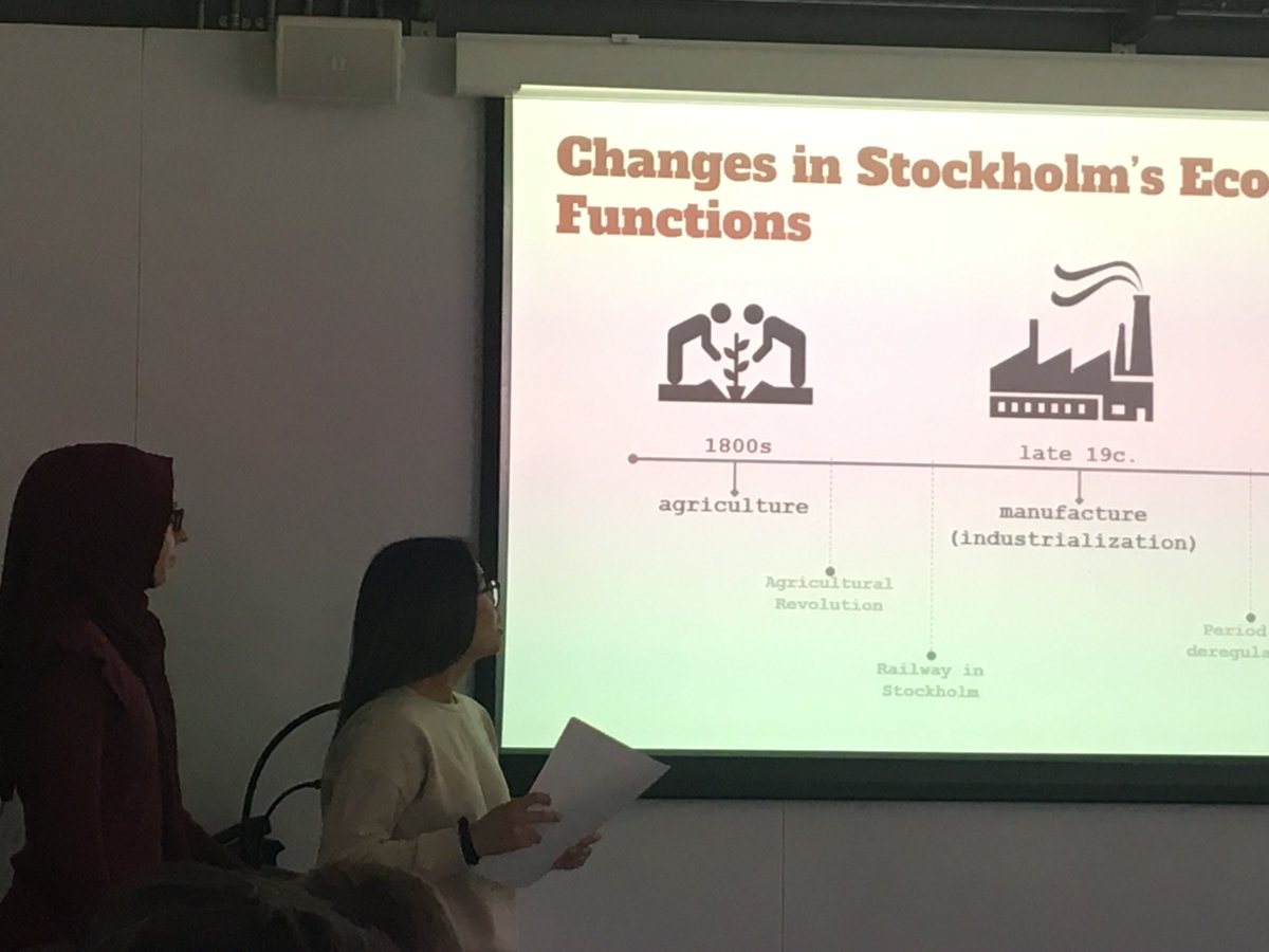 Great presentations today from @UoWDesCit #EconomicsofCities class on challenges and opportunities for #economicdevelopment and #urbanresilience in #Stockholm #Dubai #Johannesburg #Delhi