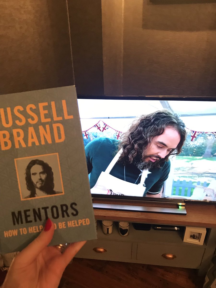 Been listening to <a href="/rustyrockets/">Russell Brand</a> podcast in the car today, now watching him on  <a href="/BritishBakeOff/">British Bake Off</a> even though I hate cooking and will be taking #mentors to bed tonight!! Slightly obsessed? Absofuckinglutly!! #podcast #russellbrand #books #beinghuman #exploringself #worriedhusband