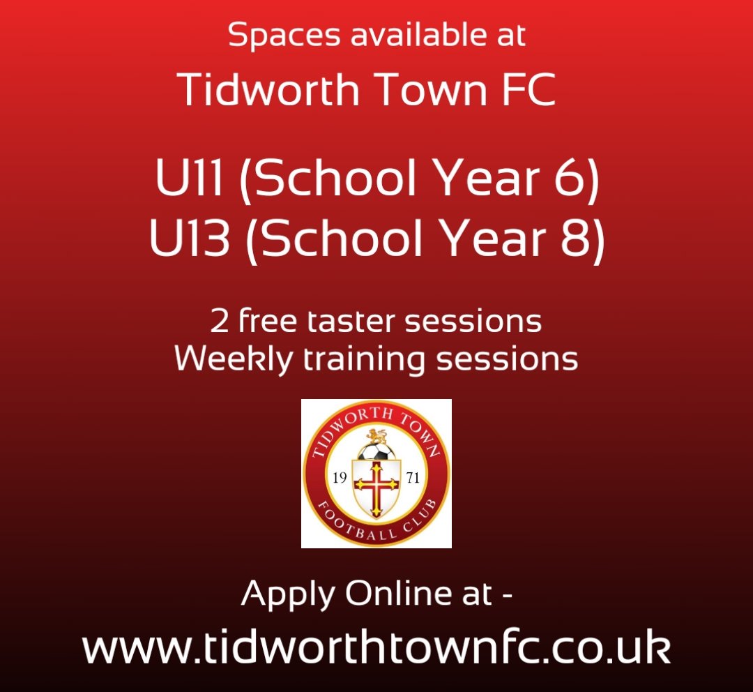 TTFC (@tidworthtownfc1) on Twitter photo Game on!
Spaces available for U11 & U13!
⚽️
<a href="/WiltsCountyFA/">Wiltshire FA</a> <a href="/HampshireFA/">Hampshire FA</a> <a href="/TidworthTownC/">Tidworth Town Council</a> Game on!
Spaces available for U11 & U13!
⚽️
<a href="/WiltsCountyFA/">Wiltshire FA</a> <a href="/HampshireFA/">Hampshire FA</a> <a href="/TidworthTownC/">Tidworth Town Council</a>