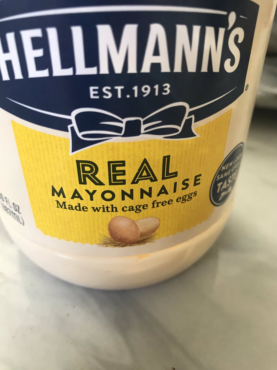 Mattocon5's tweet photo. Are you a @Hellmanns or @DukesMayonnaise fan?
Hey @Hellmanns course the #eggs are #cage ##free but are the #chickens ? https://t.co/Sriu7vPkAb