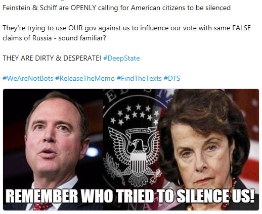 sbacktime2unite's tweet photo. @Lady_Vi_2U @NLTCNY Uh Huh! This Jackal, @SenFeinstein
@realDonaldTrump
#DemocratsHateAmerica #DrainTheDeepStateSwamp #SupportOurPresidentTrump #LiberalTearsCompleteMe https://t.co/u5PU2uDf6E