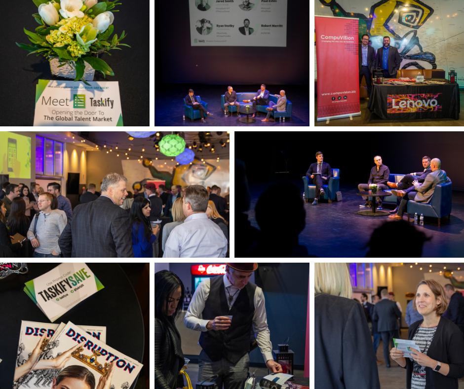 CompuVisionBiz's tweet photo. Pictures of #TaskifyLaunch2019 event. Many thanks to @PaulFEstes @Microsoft, Robert Merritt @Upwork, and our own @RyanVestby for the entertaining and informative stories. Moderator @jaredsmith1917 and sponsors @LenovoCanada & @UnleashResults. @TaskifyCA #FutureOfWork #Technology https://t.co/mUvjA6ugs3