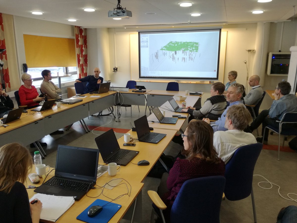 ornithom's tweet photo. Second day of #GroundhogDesktop training with @EvaJirner @sguSverige and colleagues. Today we presented the future of the software. Mind blowing, can't wait to see how it improves our modelling together! And here's @trichm434 enjoying Semla! #bettercollaboration #geologymatters https://t.co/jdXcnPza0S