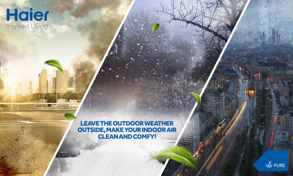 HaierPakistan's tweet image. Click here to check the Air Quality Index of your area: airvisual.com
Do you need a solution for pollution of your area and the weather extremes?
Coming soon!
For more info: bit.ly/2C5onpL
#AllWeatherSolution
#AirPollution
#AirSolution