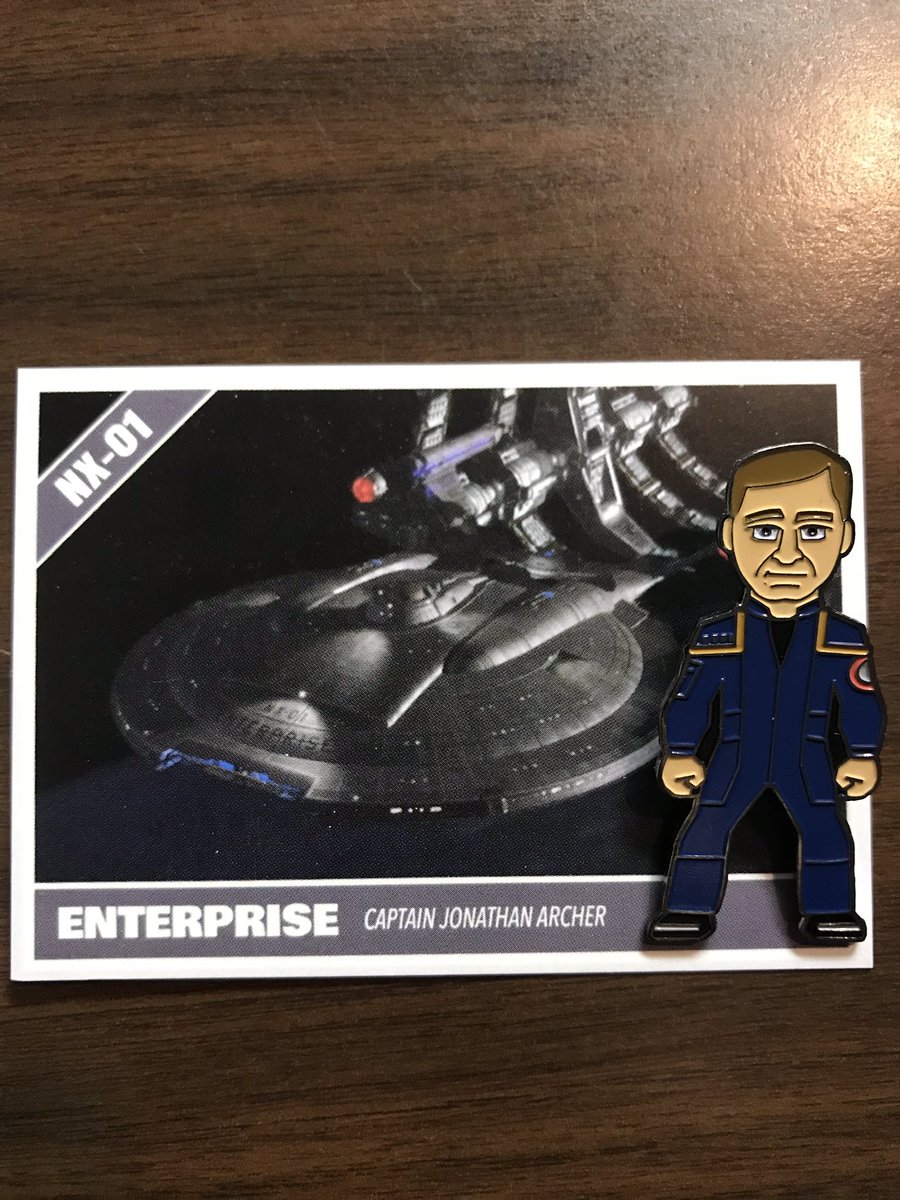 1701Derailed's tweet photo. It’s an Enterprise #TrekTuesday with my Archer pin and homemade NX-01 card. https://t.co/STMZbzRTzF