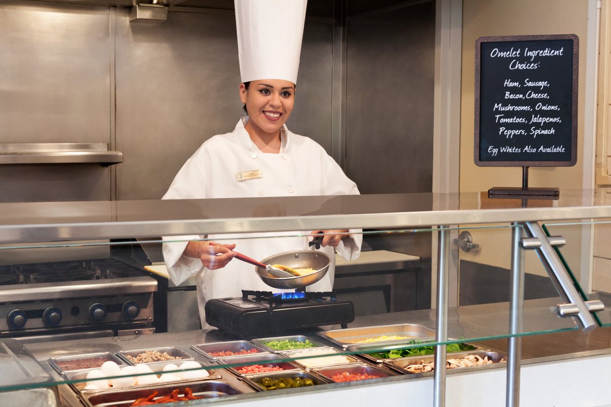 Enjoy our complimentary breakfast where you can experience the best omelet you've ever had!#WeAreHilton