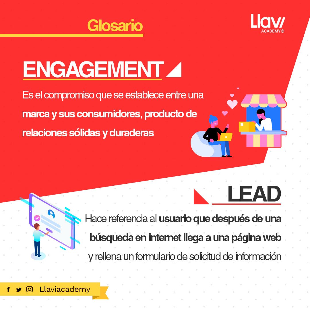 Te ofrecemos dos términos importantes que todo especialista en marketing digital debe conocer 🎯 🎯
#LlaviAcademy #MarketingDigital #Engagement #Lead