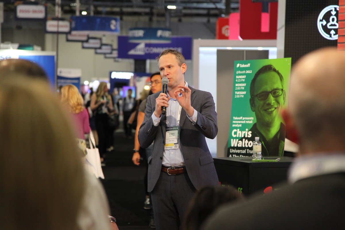 takeofftech's tweet photo. TODAY is your last chance! Come see Chris Walton (@OmniTalk) explain how psychology and history give us the key to unlock the future of retail. Today, March 5, @ 2:00 PM @ Takeoff Booth 2612 #Shoptalk #shoptalk2019 #retail #thestoreofthefuture #automation https://t.co/AK1YcBJPPO