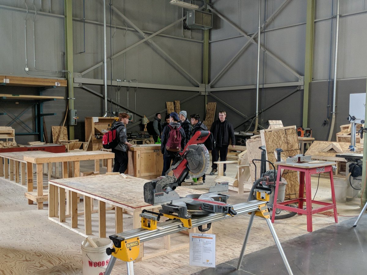 St. Joe's students test drive day, at St. Clair carpentry