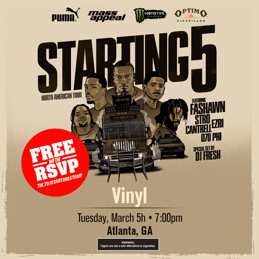 MassAppealRecs's tweet photo. [#ATL] Catch the #Starting5Tour x Vinyl @CenterStageAtl tonight! 
RSVP 👉 https://t.co/E1k40yBMVw https://t.co/kMMQ0mlWJw