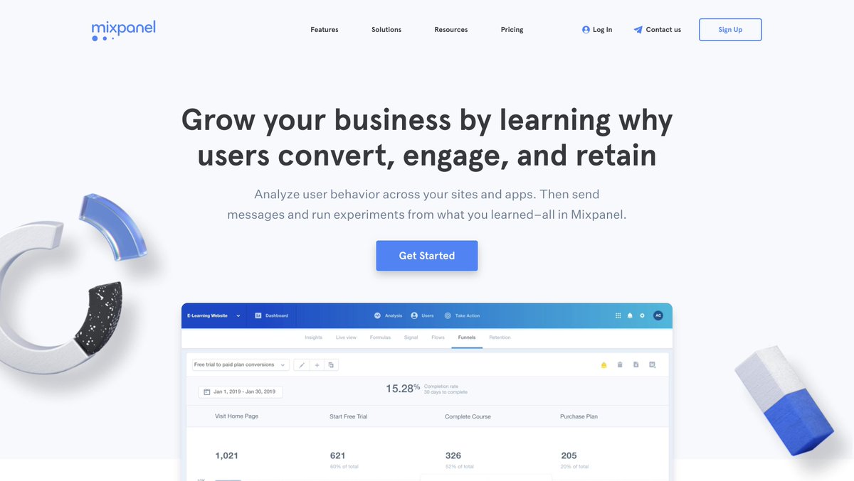 pixelfika's tweet photo. Lovely landing page design by @mixpanel 😍 https://t.co/JVa8iA1uKR https://t.co/hpzRfRhXp0