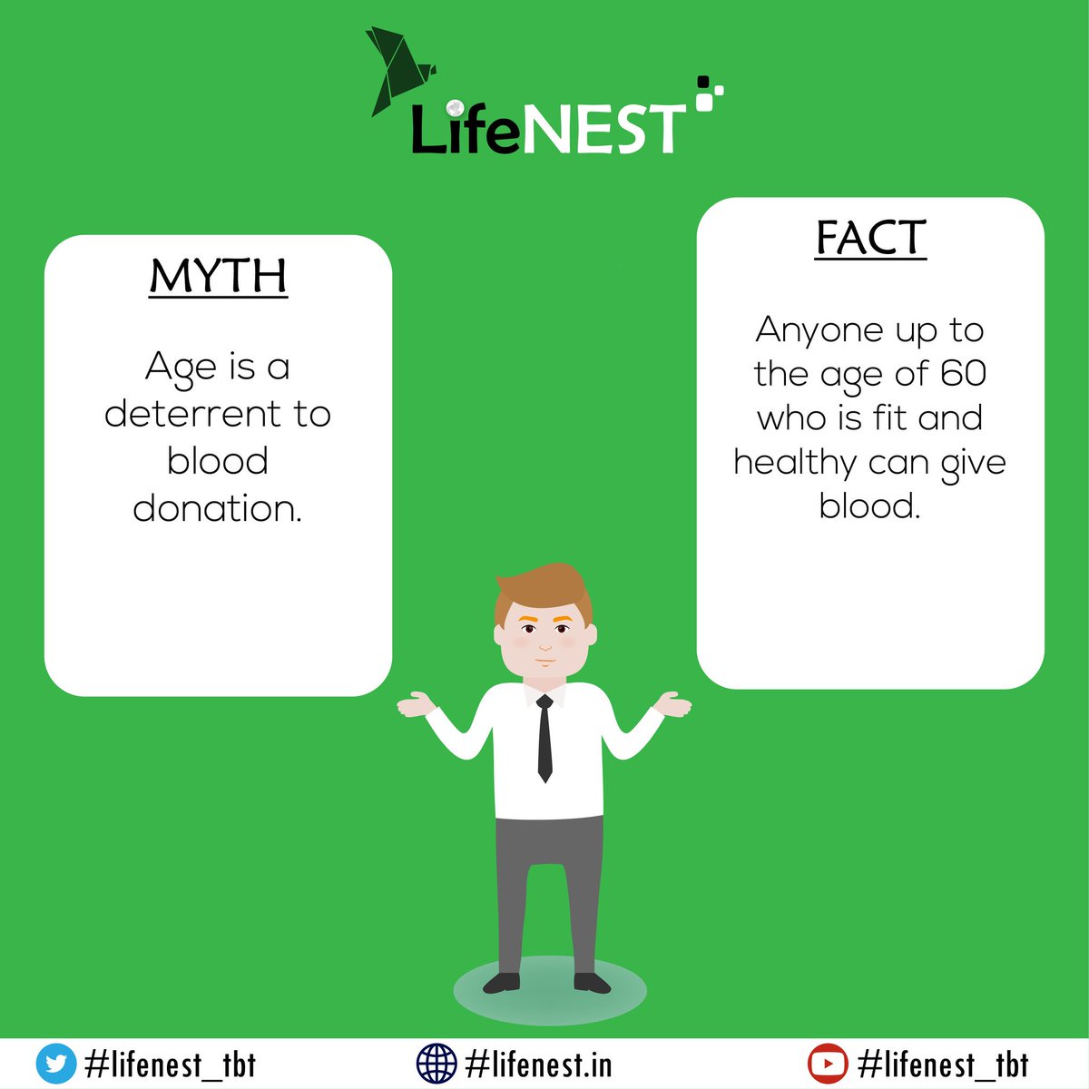 lifenestindia's tweet photo. Fact vs Myth
.
Facts for Blood
.
Keep Donating, Keep Smiling.
.
#lifenest #bloodfacts #health #healthylife #facts #dyk #healthybody #save #savealife #donation #savior #yourlife #blooddonation #donor #blooddonor #donating #donated #savelifegiveblood #donteyoursmile #launchingsoon https://t.co/DvRCMwCOcd