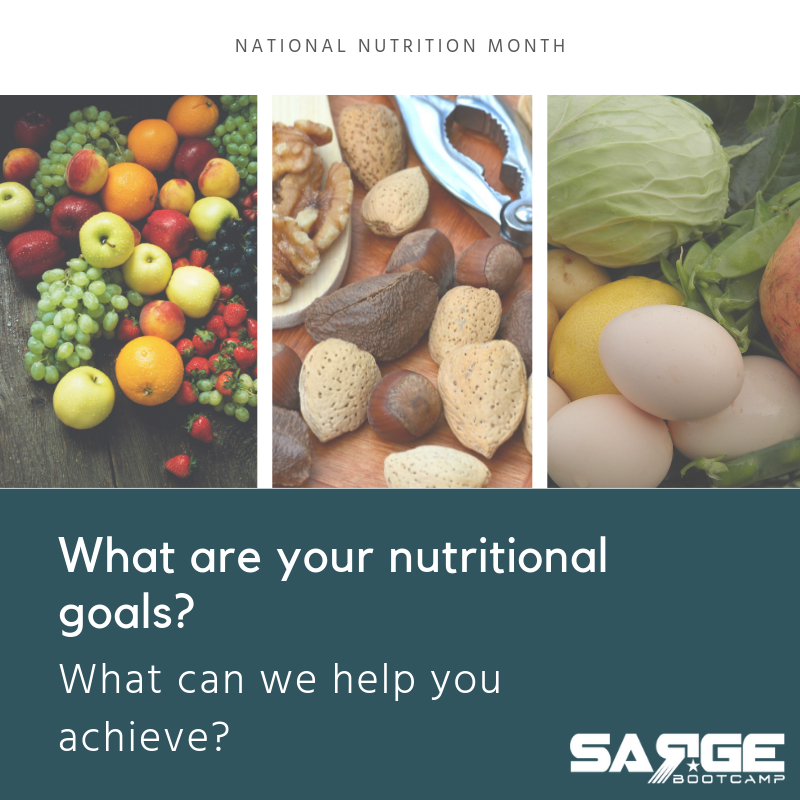 ThingsSargeSays's tweet photo. March is National Nutrition Month.  What are your nutritional goals? What can we help you keep https://t.co/YawFSEeNly