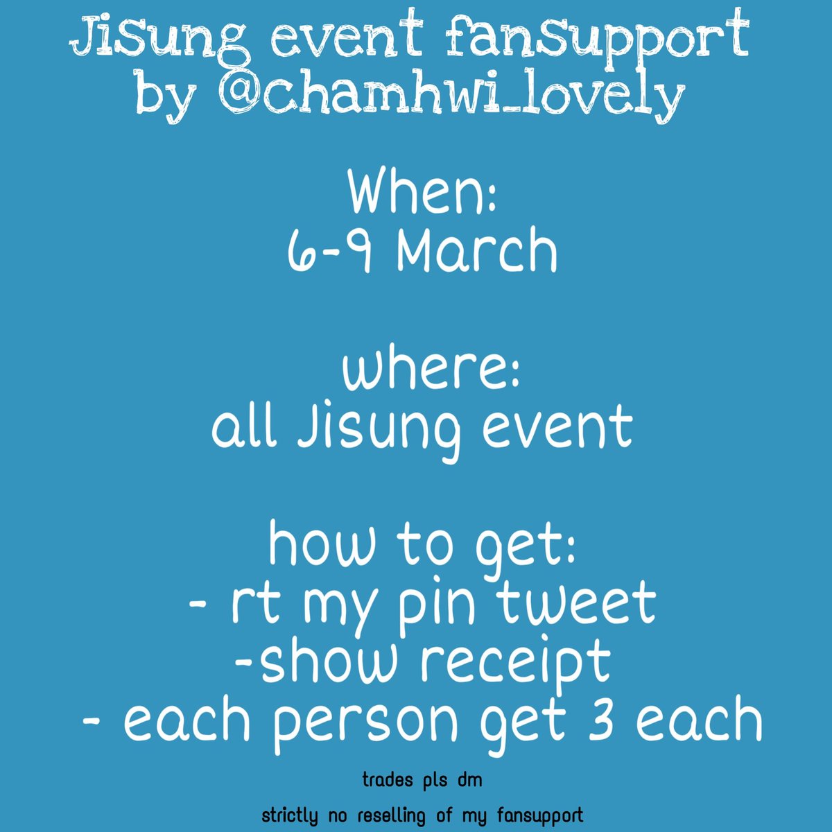 chamhwi_lovely's tweet photo. Hello everyone! ^^ i will be giving out Jisung photstrips at all Jisung event😊 see you there^^  
Time: tbc 
More info is below👇
@LSkycafe #Limtless_Skycafe
@0308JSDAY #0308JSDAY #MIRACLEOFSPRING @foryoon_cafe #HappyYoonDay 
@YJS_SG #花inSG https://t.co/yIuqQGEG2i