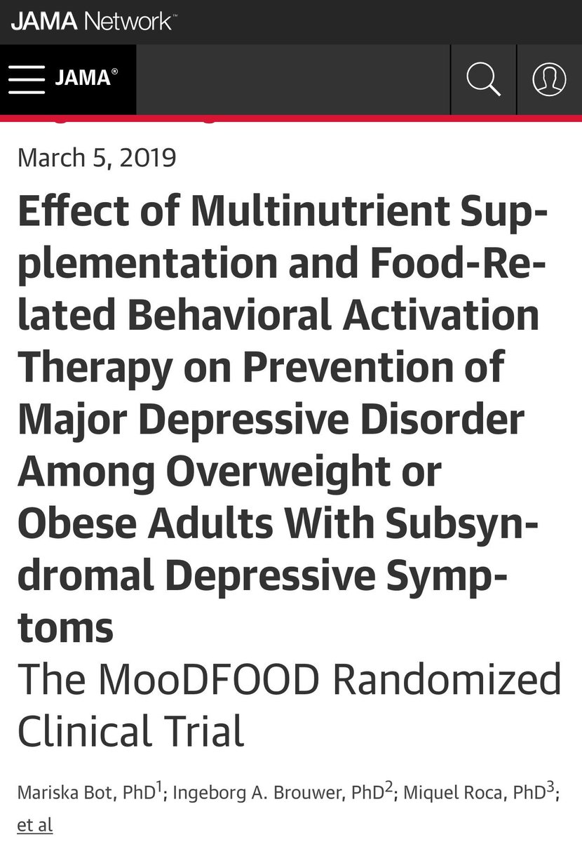 Breaking news from the <a href="/EU_MooDFOOD/">MooDFOOD</a> project -the final <a href="/JAMA_current/">JAMA</a> paper is available 
moodfood-vu.eu/nutritional-su…  (Press release)
jamanetwork.com/journals/jama/… article