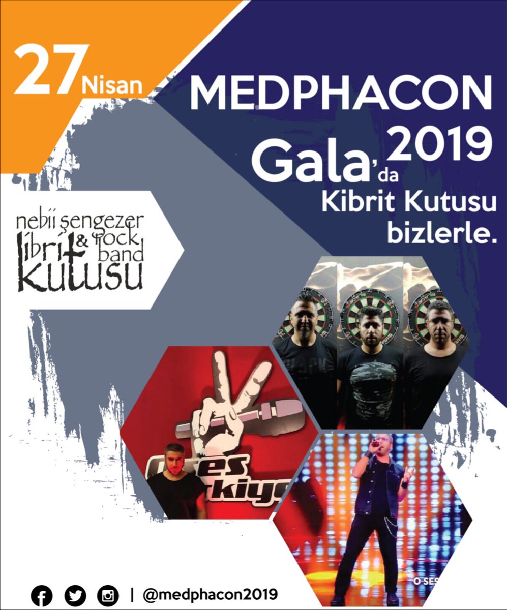 Merakla beklenen MEDPHACON2019 galasında hangi grup mu yer alacak? Başarısı O Ses Türkiye ile tescillenen “Nebii Şengezer &amp; Kibrit Kutusu” 27 Nisan akşamı MEDPHACONGALA’ da bizlerle🥁🎸🎤🎉🎊 #medphacon2019 #medphacongala