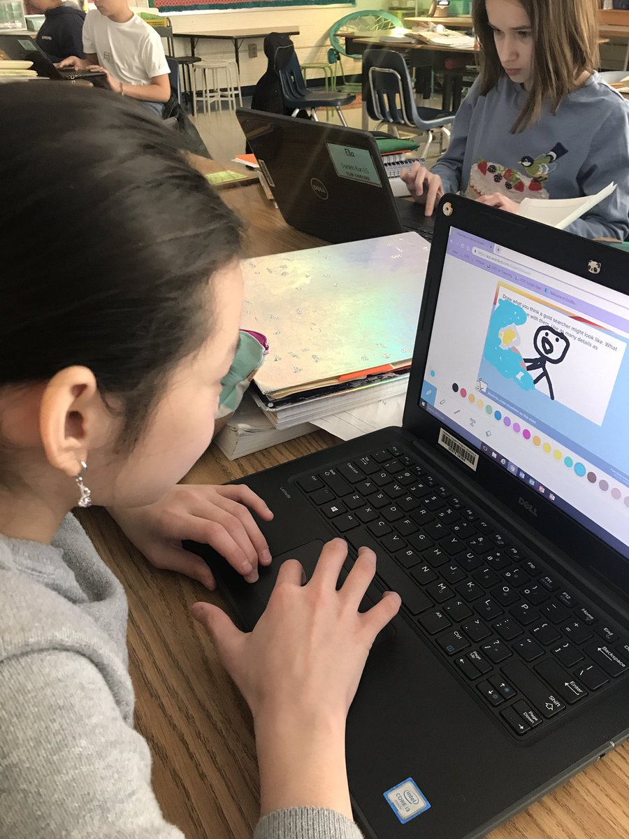ms_cotter6th's tweet photo. Students are using PearDeck during social studies to enhance their understanding of the California gold rush! @DanielsRunES @ https://t.co/Gqu0BxAu1j