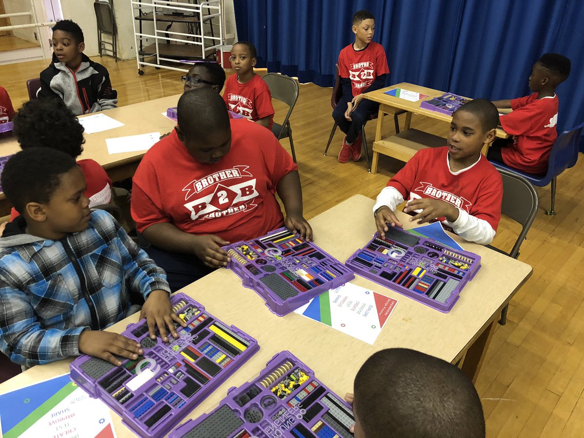 B2bMentorGroup's tweet photo. Leland Davis of Davis Consulting working with 3rd Grade B2b members on a Young Engineers STEM Lego Project.  They built their own Bey Blades using Legos!!  And they say we are lazy and disengaged.  Eyes Forward...Ears Open...B2b!!@PrincipalTeal https://t.co/NKPXQyYBOn