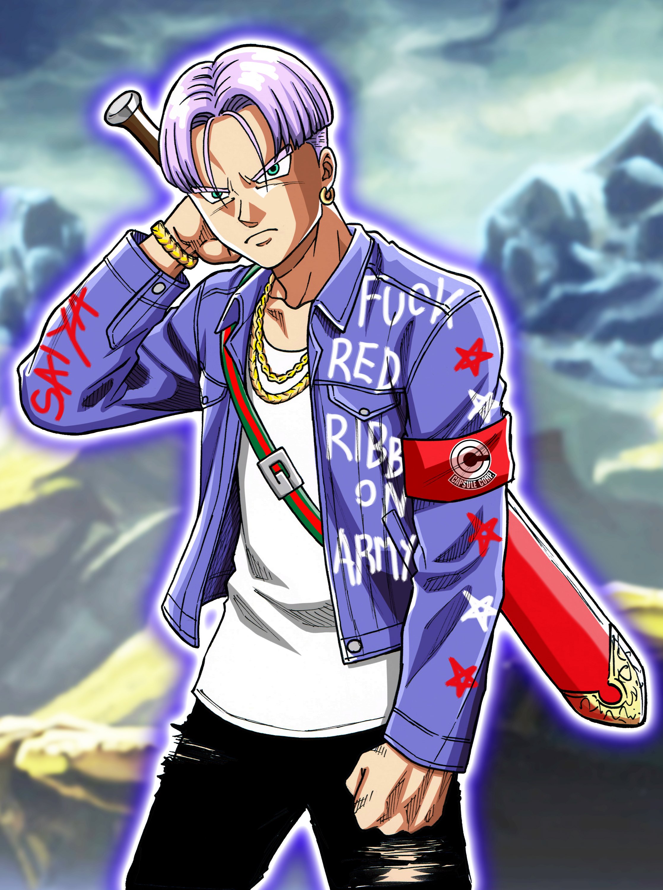のぶゴリラ 描いてみた Fuck Red Ribbon Army Dbキャラで私服シリーズ ドラゴンボール Dragonball トランクス T Co C4xbbp0ker Twitter