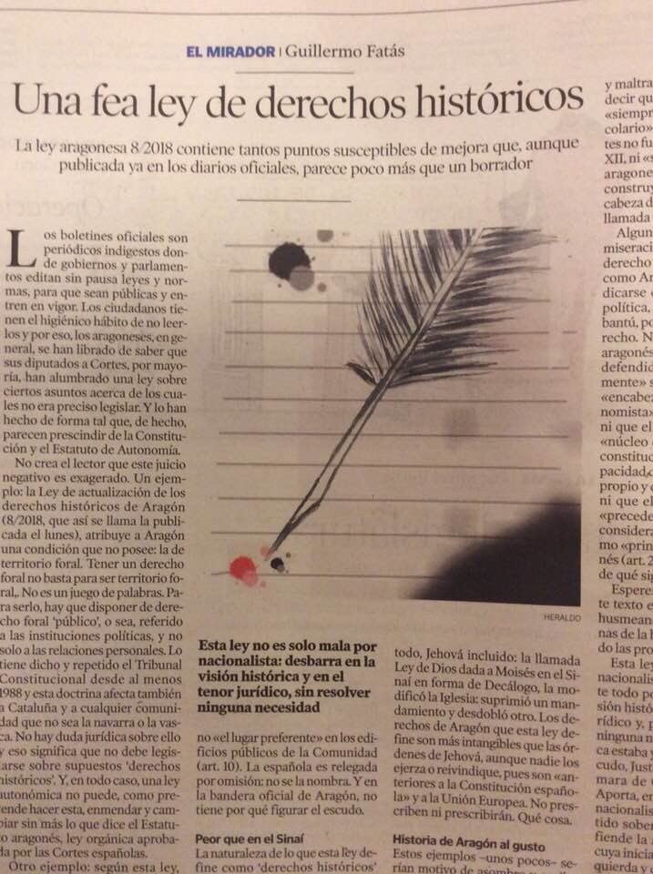 pzbaldetena's tweet photo. Gracias @heraldo, Gracias #FATAS, vuestra campaña feroz contra el reconocimiento de #ARAGON como #NacionalidadHistorica ha surtido efecto, LAMENTABLE!!!! https://t.co/uLbb2Kft4N