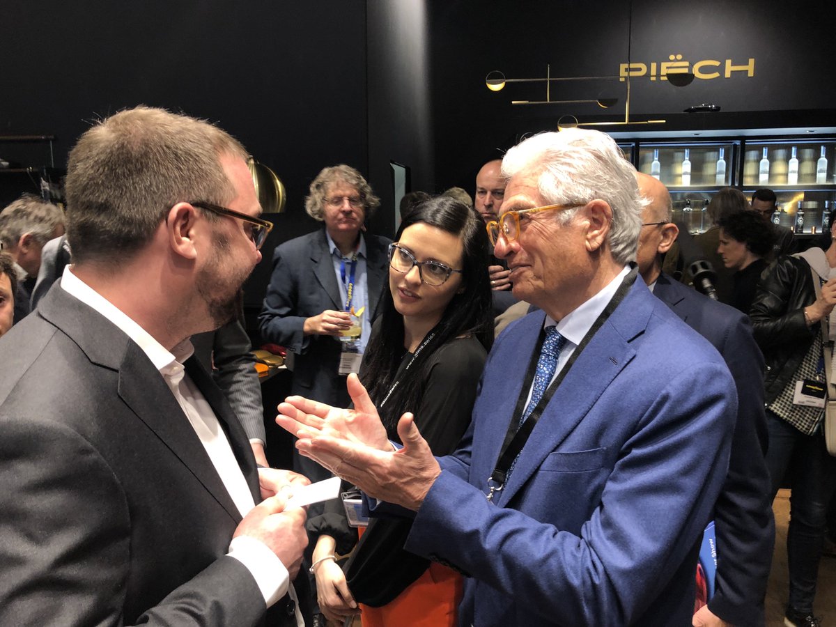 piechautomotive's tweet photo. @AutoSalonGeneve: Toni Piëch and Giorgetto Giugiaro at the world premier of the #piëch #markzero from #piëchautomotive,#electricsportscar #brandnew #newbrand #cardesign #futuremobility https://t.co/XsQlY8yz9k