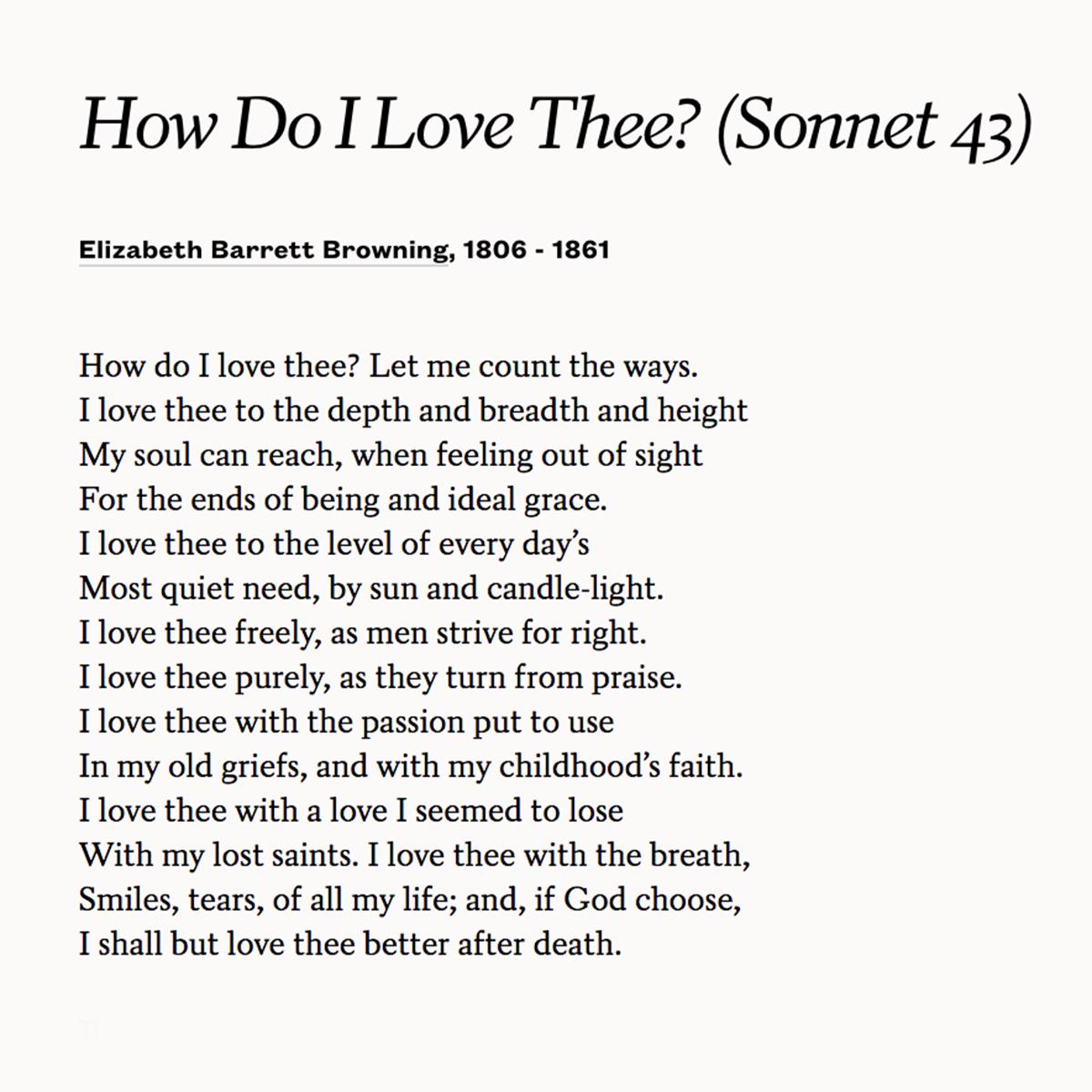 Poets Org How Do I Love Thee Let Me Count The Ways Elizabeth Barrett Browning Born Otd In 1806 Womenshistorymonth T Co Lcdo1k4oym T Co Wjndzrnzow