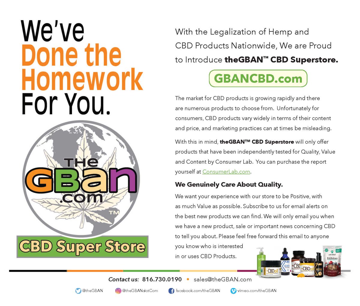 TheGBAN's tweet image. Interested in CBD?   The #CBD market is tough to navigate.  We did the research and proudly present some of the best products available in terms of Quality, Value and Content.  Please visit the GBANCBD.COM for all your CBD needs.
#FreeThePlantFreeThePeople
#Cannabis