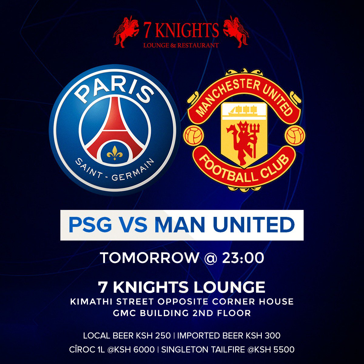 7knightslounge's tweet photo. Will Manchester United overturn a two-goal deficit and reach the Champions League quarter-finals when they play the second leg of last-16 tie against Paris Saint-German on Wednesday night?

#7knightslounge
#kenya
#nightclub
#nightlife
#party
#championsleague #manu #psg https://t.co/9ZXNOdcMnj