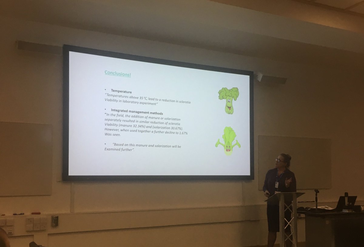 All our CTP students have now presented at the #WaitroseSci19 👏🏻
<a href="/moreton_tracey/">Tracey Moreton</a> lastly  covering her PhD project integrated control of Sclerotinia disease in celery and lettuce 
#PhD