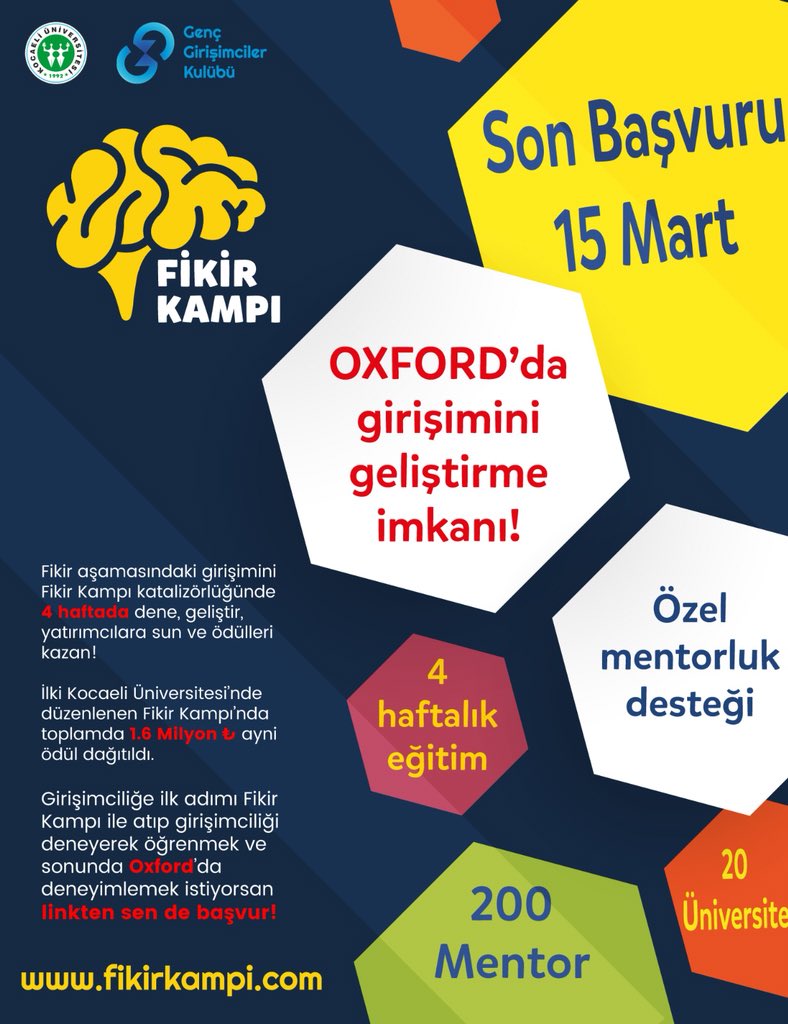 fikirkampi's tweet photo. #BirSebebiVar

Bi’ girişimcilik fikrim var, bunu Oxford’ta da geliştirmek isterim diyorsan, hemen profile gel👍 https://t.co/en643aB0ef