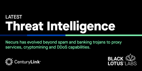 jamesfmaddox's tweet photo. Take a look at the latest @BlackLotusLabs #ThreatIntelligence on the #botnet #Necurs. @CenturyLink’s Mike Benjamin shares insights on its hiding technique to enable a stealthy, global distribution.     https://t.co/B2mi24PzBl https://t.co/NQUeUoUXuV