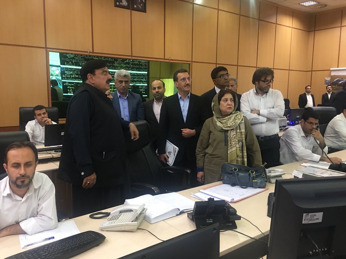 GovtofPakistan's tweet photo. Minister for Railways, Sheikh Rasheed Ahmad arrived in Tehran today on a 
three-day official visit. He will attend the opening ceremony of Qazvin-Rasht railway line tomorrow on special invitation of the Iranian government. https://t.co/vTWAc4gwKw