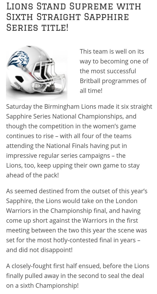 "This team is well on its way to becoming one of the most successful Britball programmes of all time!" #NotOurWords...but nice to hear nonetheless. Thanks for the press <a href="/Dbl_Coverage/">Double Coverage</a>. Always appreciated. Full article here: dblcoverage.com/good-week-bad-…