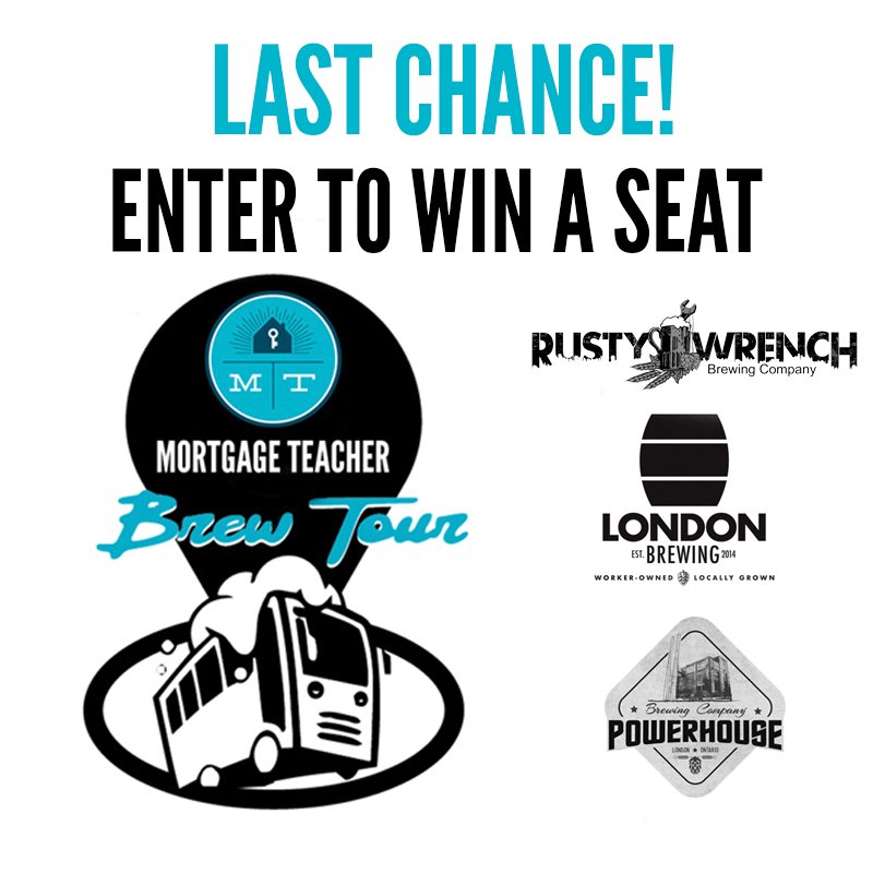 LAST CHANCE! Enter To Win a seat for you and 3 friends on the March Mortgage Teacher Brew Tour! Free Beer, Free Tours and Free Food included! ENTER TO WIN: bit.ly/2GwZWpl