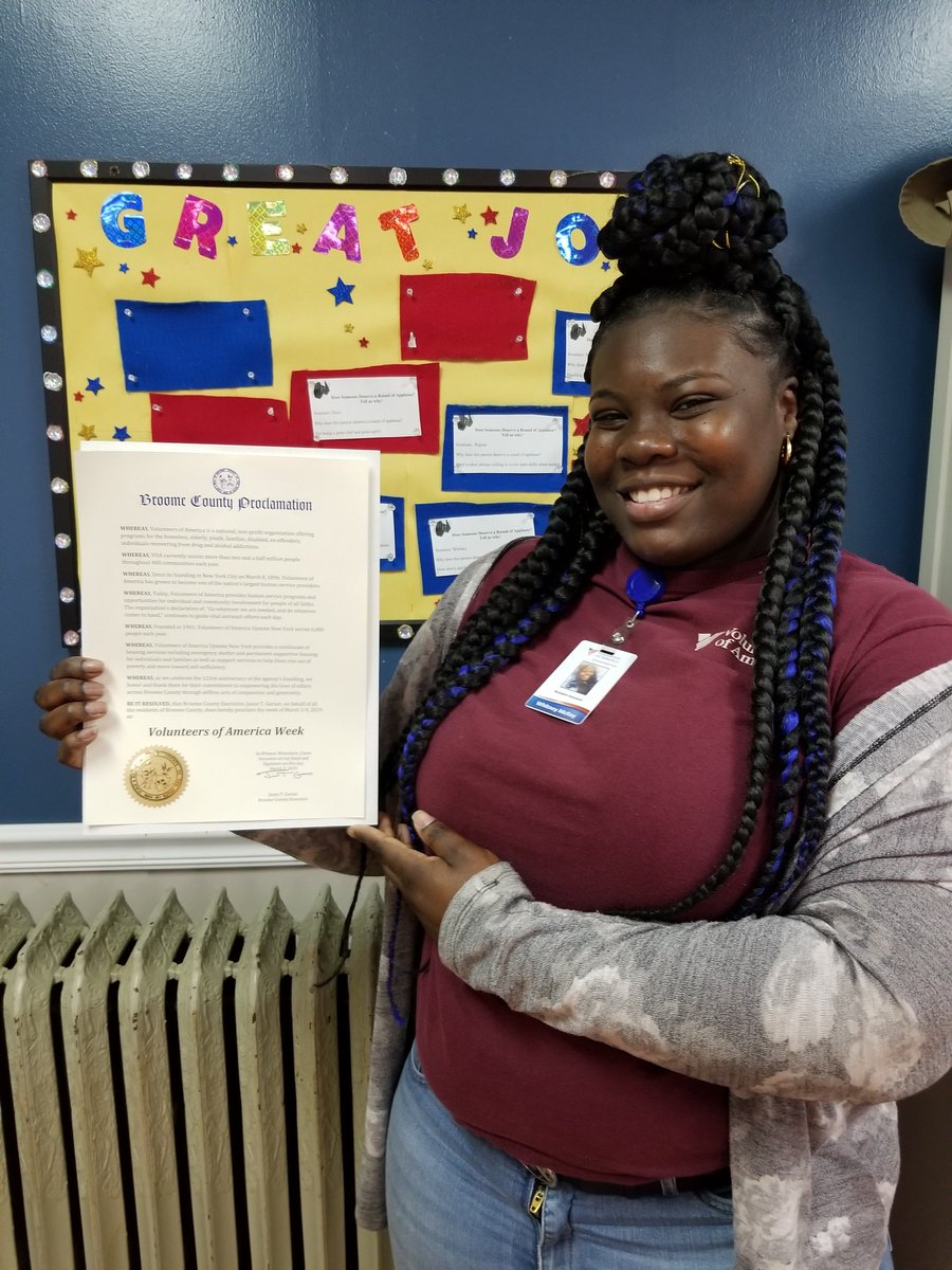 voaupny's tweet photo. Thank you to Broome County for proclaiming this week to be #VOAWeek! We are proud to offer housing and support services for veterans, families, individuals, and parolees in Broome County to empower them to reach their full potential. #housing #veterans #poverty #Broomecounty https://t.co/O8caBILoqS