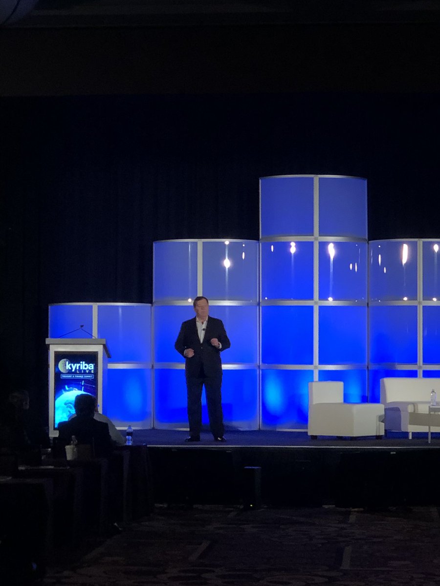 kyribacorp's tweet photo. Kyriba CEO Jean-Luc Robert kicks-off day 2 of #KyribaLive19 to a full room of more than 700 finance and treasury professionals!  #Kyriba #SeeProtectGrowMove #acceleratevalue #TreasuryLeadsTheWay https://t.co/MJs8ilZHnk