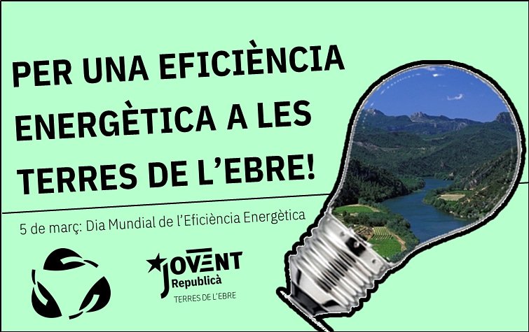 JoventEbre's tweet photo. ♻️ Dia Mundial de l'Eficiència Energètica💡

📝Comunicat als nostre Facebook i Instagram. https://t.co/dguwNQMBjk