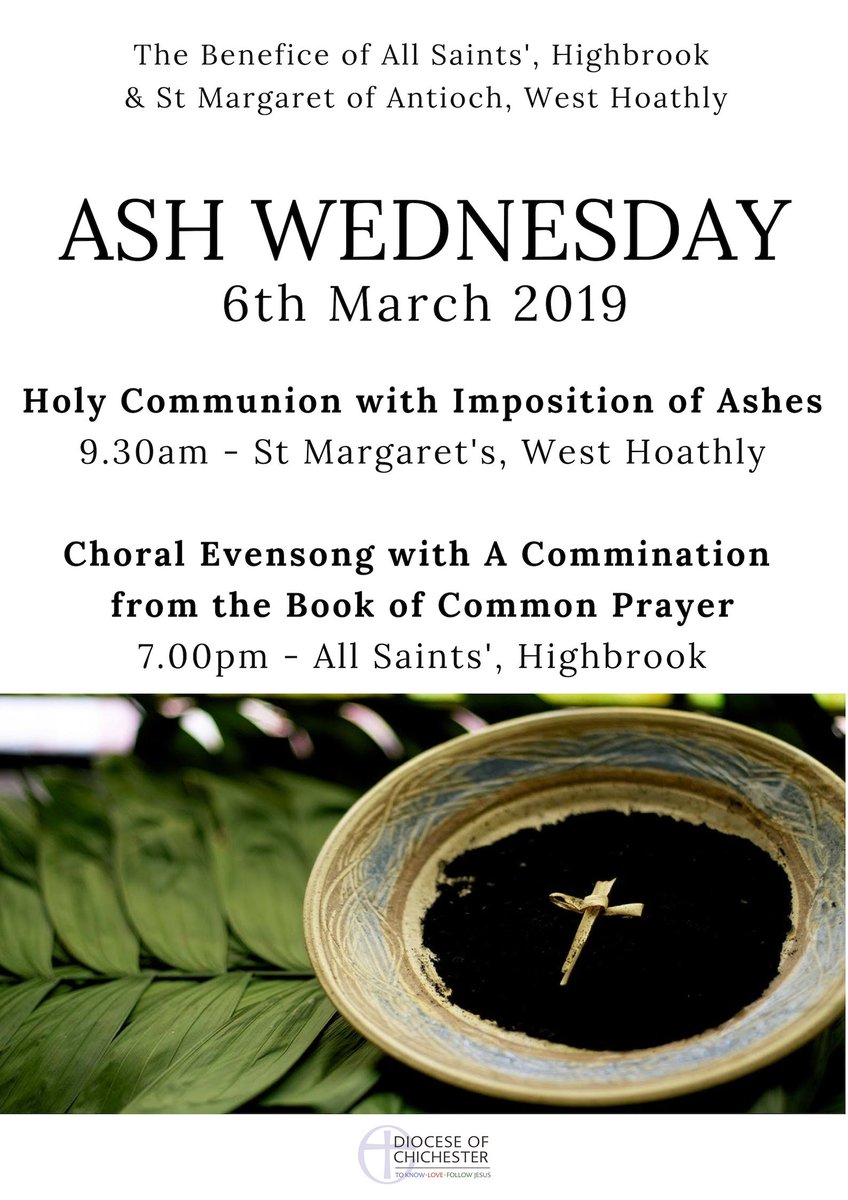 NicolKinrade's tweet photo. Tomorrow we have 2 services for #AshWednesday2019 , one with #ashing and one with the little known #BCP #Commination service, which will also include Henry Purcell's ‘Remember not, Lord, our offences’. All welcome. https://t.co/jXBJvuFRan
