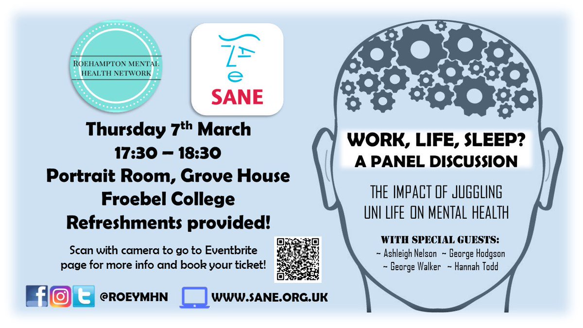 sportroehampton's tweet image. Great event taking place on Thursday with the Student Mental Health Network! @RoeWellbeing @mhnroey  #MentalHealthAwareness #selfcare #WeAreUR