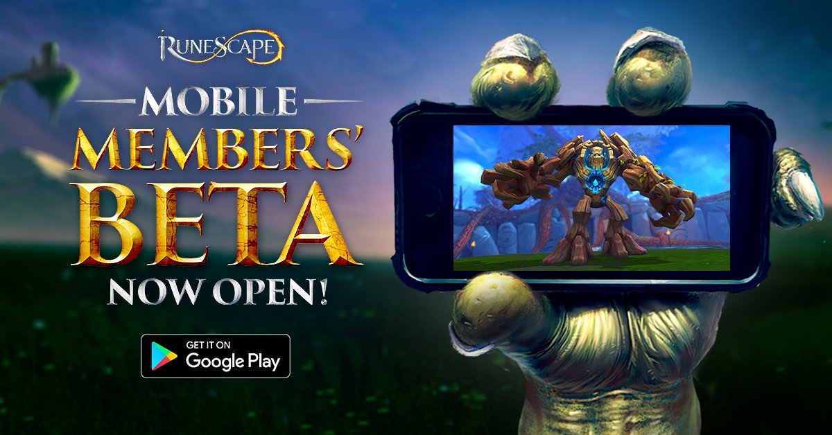 The #RSMobile Members Android Beta is now open. Access is on a first come, first served basis. Don't wait!

🎟 DOWNLOAD AND PLAY: rs.game/JoinTheBeta
 🔎 Details &amp; FAQ: rs.game/InfoRSBeta