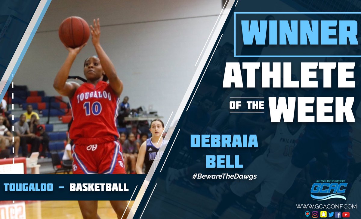 HBCUAC's tweet photo. THIS A DEDICATION!

@TCAthletics’ Debraia Bell WENT OFF with 26 points and 8 rebounds in the team’s loss to the Talladega Tornadoes. 

#GCAC2019 #GCACWBB #GCACHoops #GCACGameday https://t.co/vO0p0O4OfF